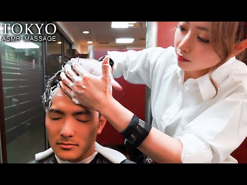 ASMR シャンプーマッサージが超気持ち良い理容師、女性目線でカッコよく仕上げるヘアカット【新橋】